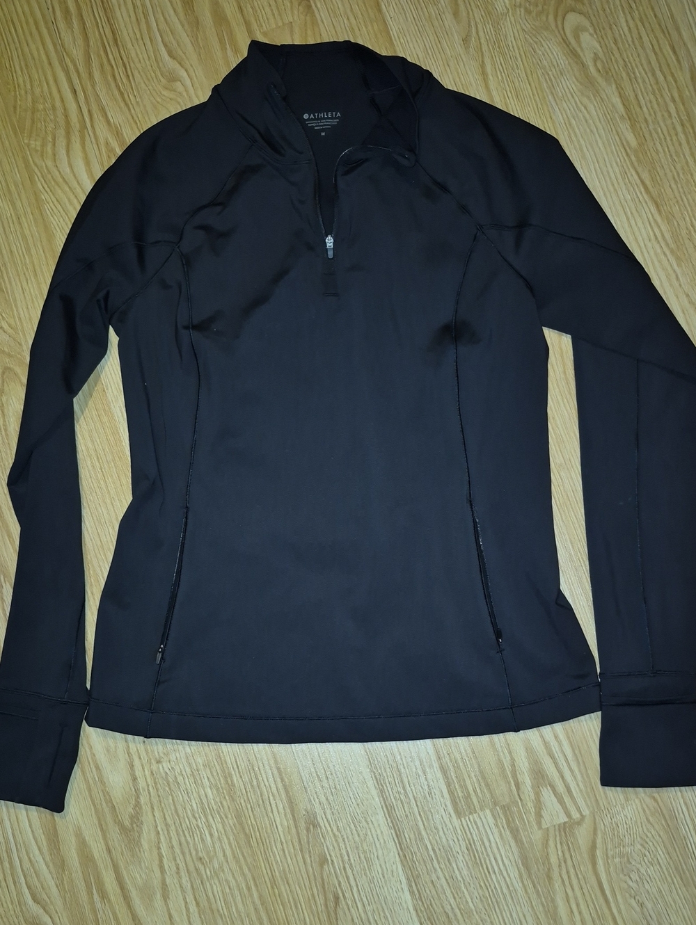 Athleta Eclipse? Black Half-Zip Athletic Pullover..size M..like New